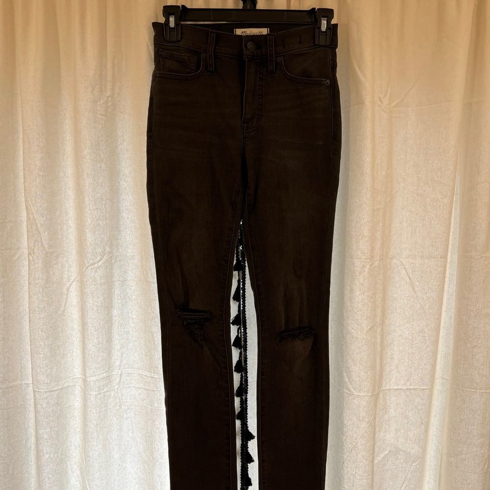Madewell 9" Mid-Rise Skinny Jeans in Black Sea 23